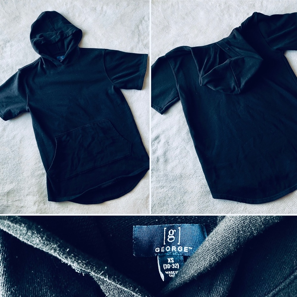 George Black Short-Sleeve Hoodie